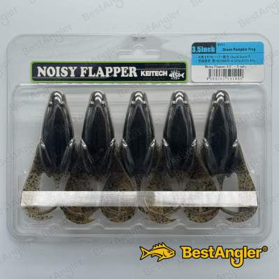 Keitech Noisy Flapper 3.5" Green Pumpkin Frog - #465