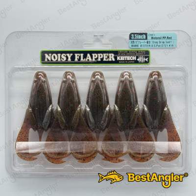 Keitech Noisy Flapper 3.5" Motoroil PP. Red - CT#17