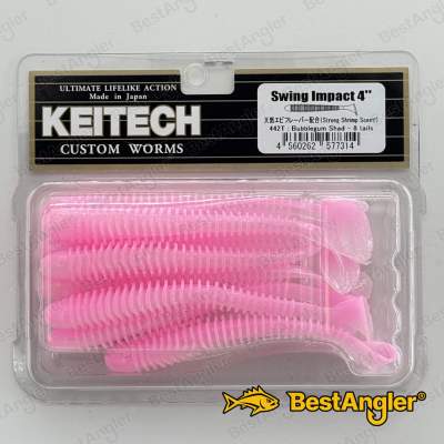 Keitech Swing Impact 4" Bubblegum Shad - #442