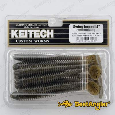 Keitech Swing Impact 4" Green Pumpkin PP. - #101