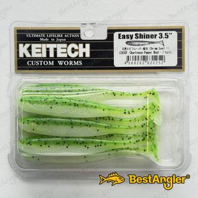 Keitech Easy Shiner 3.5" Chartreuse Pepper Shad - CT#30