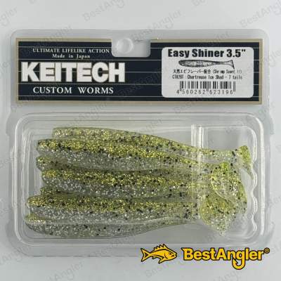 Keitech Easy Shiner 3.5" Chartreuse Ice Shad - CT#28