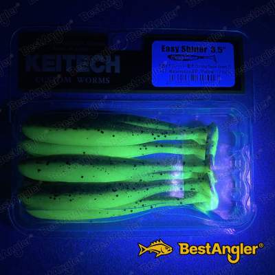 Keitech Easy Shiner 3.5" Watermelon PP. / Yellow - #447 - UV