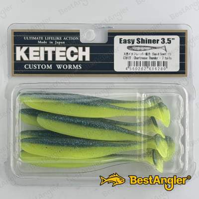 Keitech Easy Shiner 3.5" Chartreuse Thunder - CT#12