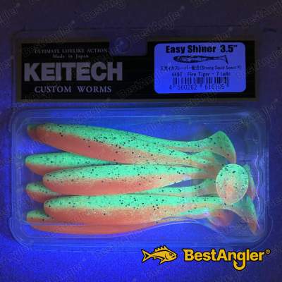 Keitech Easy Shiner 3.5" Fire Tiger - #449 - UV