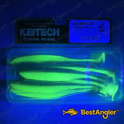 Keitech Easy Shiner 4.5" Chartreuse Thunder - CT#12 - UV