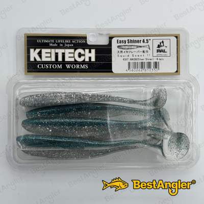 Keitech Easy Shiner 4.5" Hasu (Silver Shiner) - #431