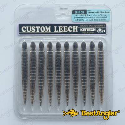 Keitech Custom Leech 3" Cinnamon PP. / Blue Neon - #111