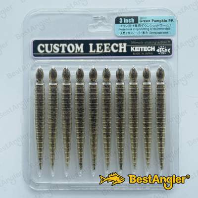 Keitech Custom Leech 3" Green Pumpkin PP. - #101