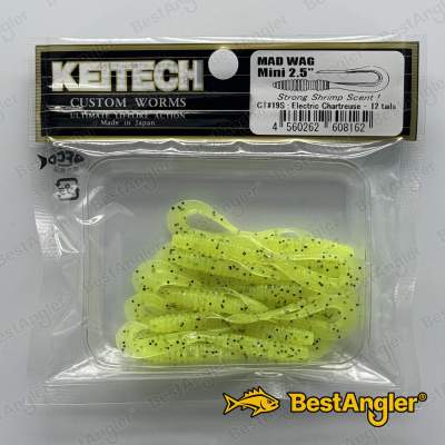 Keitech Mad Wag 2.5" Electric Chartreuse - CT#19