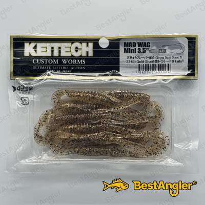 Keitech Mad Wag 3.5" Gold Shad - #321