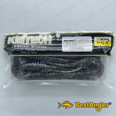 Keitech Mad Wag 7" Smoke PP. Silver - #206