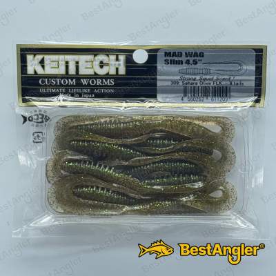 Keitech Mad Wag 4.5" Sahara Olive FLK - #309