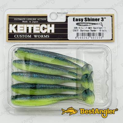 Keitech Easy Shiner 3" Chartreuse Thunder - CT#12