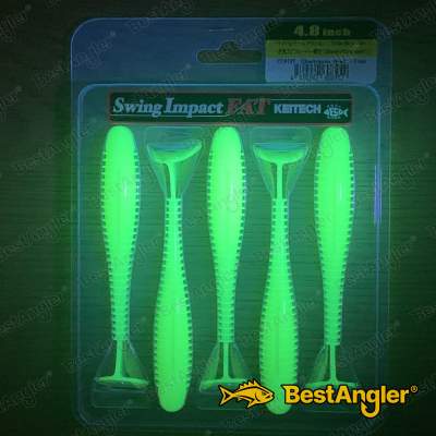 Keitech FAT Swing Impact 4.8" Chartreuse Shad - CT#13 - UV