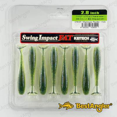 Keitech FAT Swing Impact 2.8" Chartreuse Thunder - CT#12