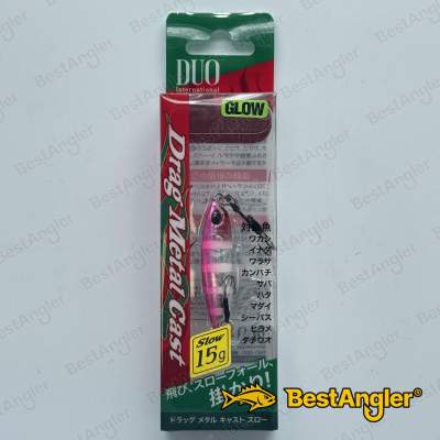 DUO Drag Metal Cast SLOW 15g Pink Zebra Glow PDA0171
