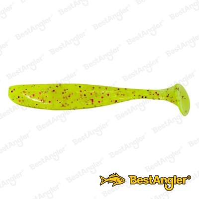 Keitech Easy Shiner 4" Chartreuse Red Flake - PAL#01