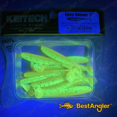 Keitech Easy Shiner 2" Motoroil / Chartreuse - CT#14 - UV