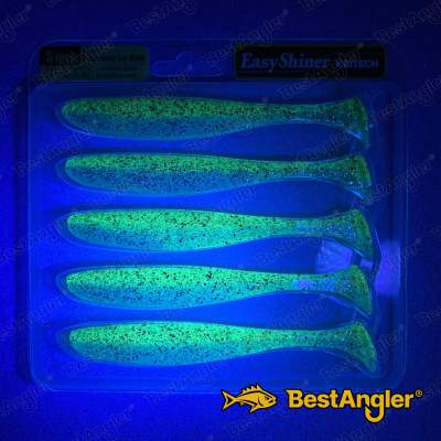 Keitech Easy Shiner 5" Chartreuse Ice Shad - CT#28 - UV