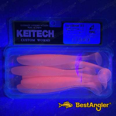Keitech Easy Shiner 4.5" Bubblegum Shad - #442 - UV