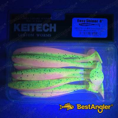 Keitech Easy Shiner 4" Motoroil / Pink - CT#16 - UV