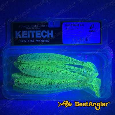 Keitech Easy Shiner 4.5" Chartreuse Ice Shad - CT#28 - UV