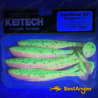 Keitech Easy Shiner 3.5" Motoroil / Pink - CT#16 - UV