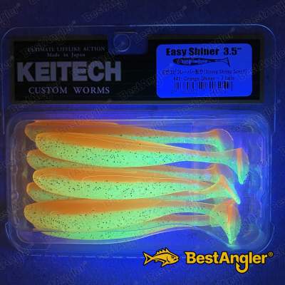 Keitech Easy Shiner 3.5" Orange Shiner - #441 - UV