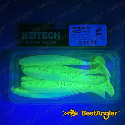 Keitech Easy Shiner 4.5" Chartreuse Pepper Shad - CT#30 - UV