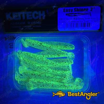 Keitech Easy Shiner 2" Chartreuse Ice Shad - CT#28 - UV