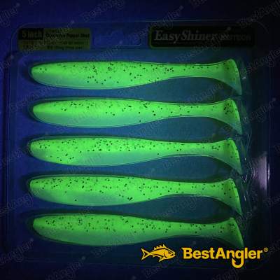 Keitech Easy Shiner 5" Chartreuse Pepper Shad - CT#30 - UV