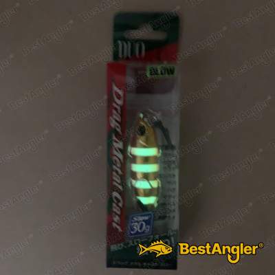 DUO Drag Metal Cast SLOW 30g Pink Gold Zebra Glow PDA0045 - GLOW