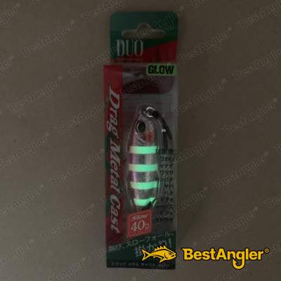 DUO Drag Metal Cast SLOW 40g Pink Zebra Glow PDA0171 - GLOW