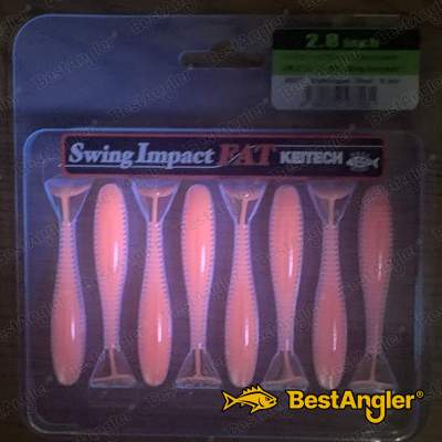 Keitech FAT Swing Impact 2.8" Bubblegum Shad - #442 - UV