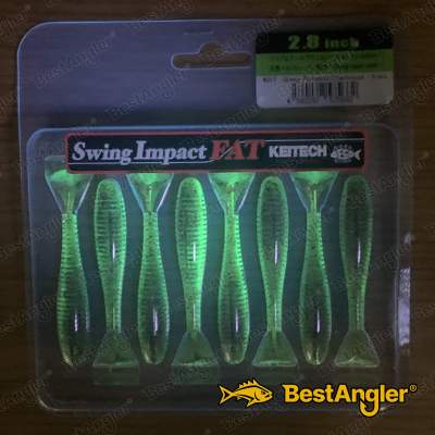 Keitech FAT Swing Impact 2.8" Green Pumpkin Chartreuse - #401 - UV