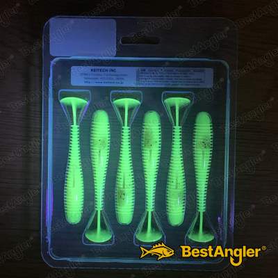 Keitech FAT Swing Impact 3.8" Watermelon PP. / Yellow - #447 - UV2