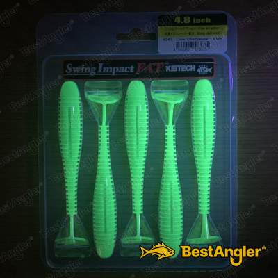 Keitech FAT Swing Impact 4.8" Lime / Chartreuse - #424 - UV