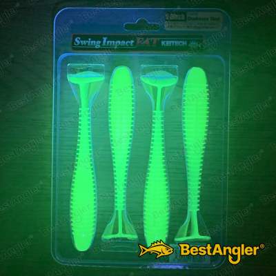 Keitech FAT Swing Impact 5.8" Chartreuse Shad - CT#13 - UV1