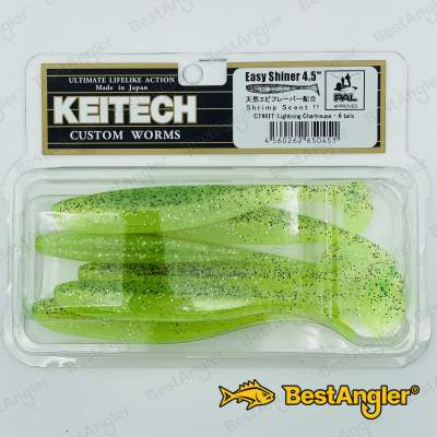 Keitech Easy Shiner 4.5" Lightning Chartreuse - CT#41
