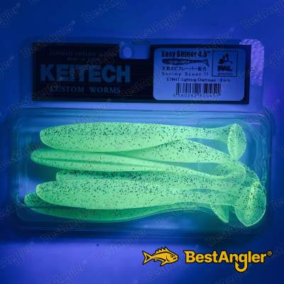 Keitech Easy Shiner 4.5" Lightning Chartreuse - CT#41 - UV