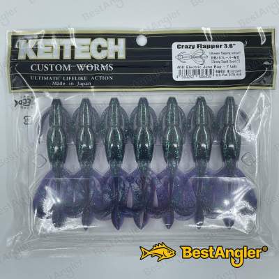 Keitech Crazy Flapper 3.6" Electric June Bug - #408