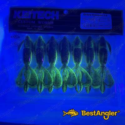Keitech Crazy Flapper 3.6" Watermelon PP. / Yellow - #447 - UV