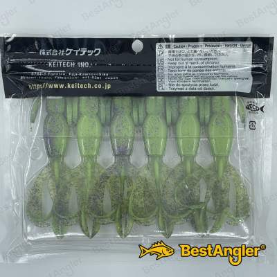 Keitech Crazy Flapper 4.4" Purple Chartreuse - BA#03
