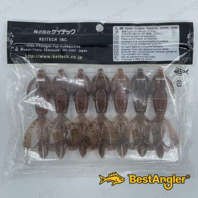 Keitech Crazy Flapper 3.6" Green Pumpkin Fire - #438