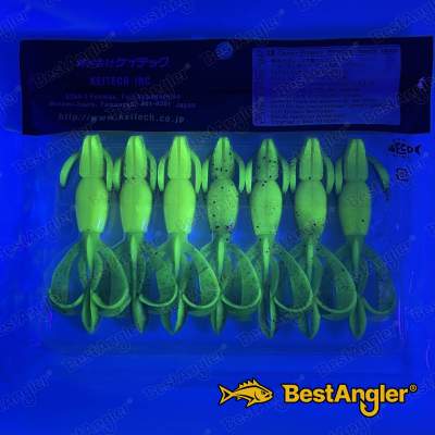 Keitech Crazy Flapper 3.6" Watermelon PP. / Yellow - #447 - UV