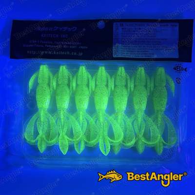 Keitech Crazy Flapper 3.6" Lime / Chartreuse - #424 - UV