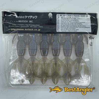 Keitech Crazy Flapper 4.4" Electric Green Craw - #464