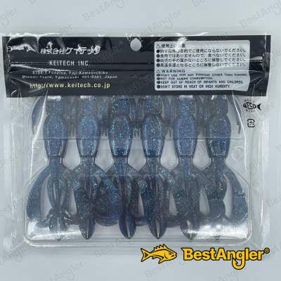 Keitech Crazy Flapper 4.4" Black Blue - #413