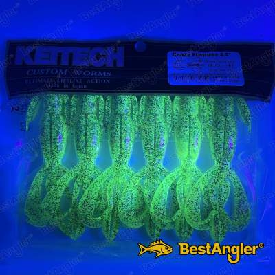 Keitech Crazy Flapper 4.4" Purple Chartreuse - BA#03 - UV